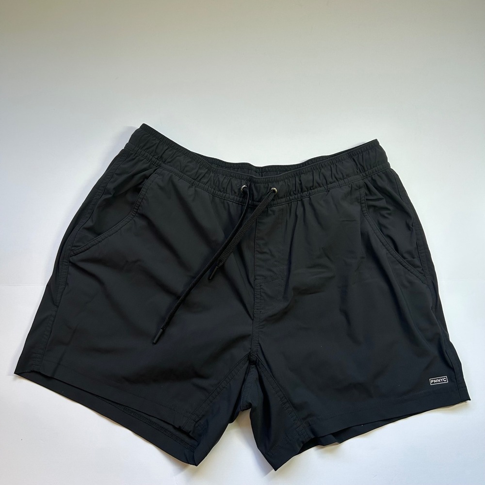 Peter Manning NYC Men Blk Active Shorts 5" Inseam Labeled 34/36W  Measure 30-34"
